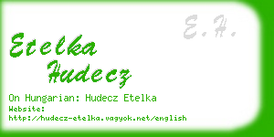etelka hudecz business card